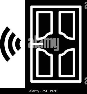 Smartdoor Vector Icon Design Illustration Stock Vector