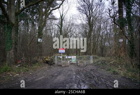 A view Hoads Wood in Ashford, Kent, where an operation continues to ...