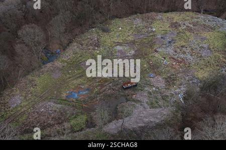 A view Hoads Wood in Ashford, Kent, where an operation continues to ...