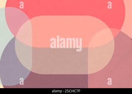 Abstract design featuring soft, muted colors and overlapping shapes. Perfect for backgrounds, branding, or artistic projects. Simple yet eye catching. Stock Photo