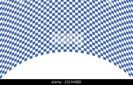 Blue and white checkered abstract background vector image Stock Vector