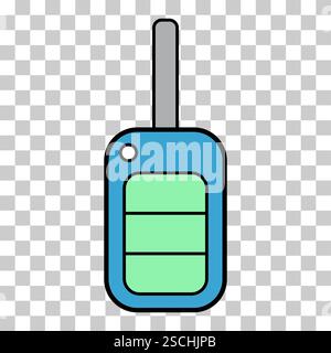 Car key icon, door system safety automobile web design, unlock button vector illustration . Stock Vector