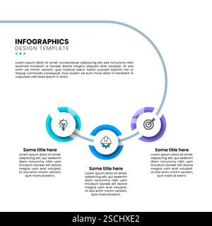 Infographic template with icons and 3 options or steps. Line . Can be used for workflow layout, diagram, banner, webdesign. Vector illustration Stock Vector