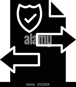 Files and Folders Security icon logo sign vector outline in black and ...