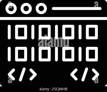 Coding Vector Icon Design Illustration Stock Vector