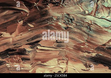 Abstract background with brown and beige plaster texture. Seamless background with large brushstrokes. Rough stylized texture with space for text. Hig Stock Photo