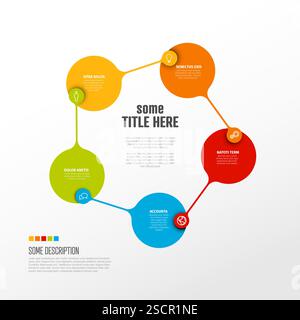 Red and Green Circular Infographic Flowchart | 5 Step Vector Business ...