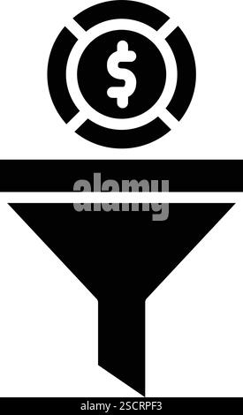 Sales Funnel Vector Glyph Icon Stock Vector Image & Art - Alamy