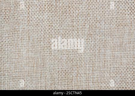Brown linen fabric cloth texture for background, natural textile pattern. Stock Photo