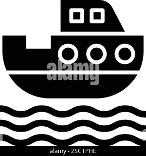 Boat Vector Icon Design Illustration Stock Vector
