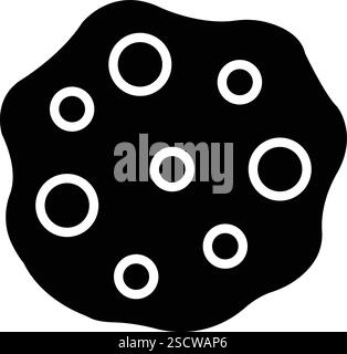 Asteroid icons set. Outline set of asteroid vector icons neon color on ...
