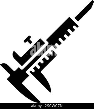 Caliper Vector Icon Design Illustration Stock Vector