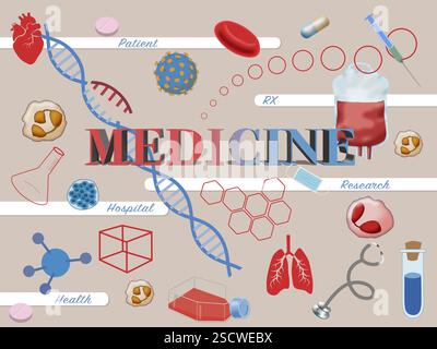 Stethoscope, syringe and test tube on white background Stock Photo - Alamy