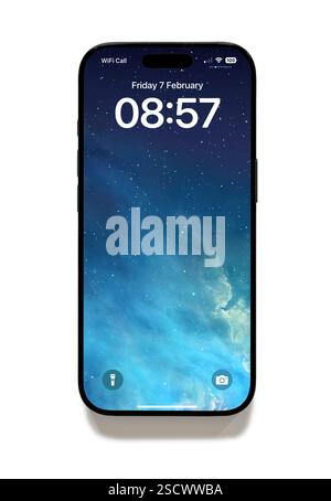 Lock screen on an iPhone 16 Plus Stock Photo - Alamy