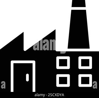 Factory Vector Icon Design Illustration Stock Vector