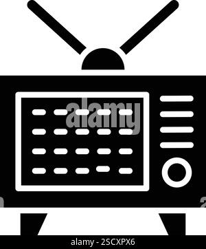 Tv Vector Icon Design Illustration Stock Vector