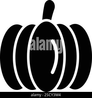 Pumpkin isolated vector glyph icon. Vegetable sign. Graph symbol for ...