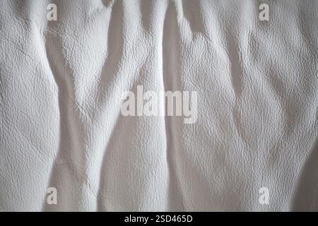 background texture wrinkled beige eco leather Stock Photo