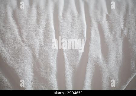 background texture wrinkled beige eco leather Stock Photo