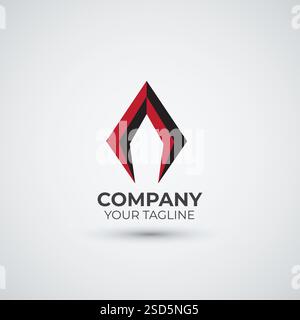 red A letter logo design template Stock Vector