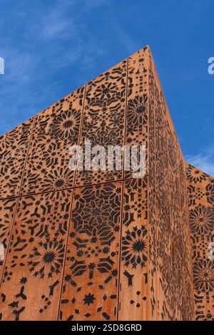 Manchester Metal Building Manchester Jewish Museum, a modern building with decorative rusted ...