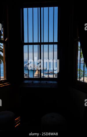 colorful doors & windows of Valparaiso Chile Stock Photo