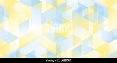 blue and yellow geometric pattern with squares abstract backgrounds for ecommerce sign retail shopping, advertisement business agency, ads campaign Stock Vector