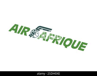 Rotated to right, Air Afrique Logo, Airline, Logo Stock Photo