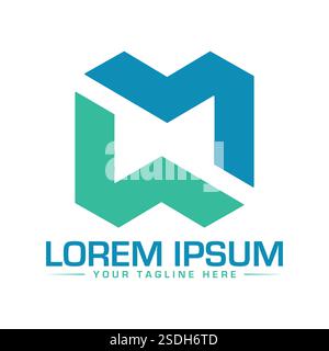 MM Letter Logo Design Stock Vector