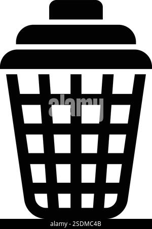 Laundry Basket Vector Icon Design Illustration Stock Vector