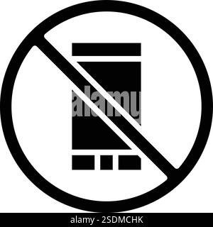 No Phone Vector Icon Design Illustration Stock Vector