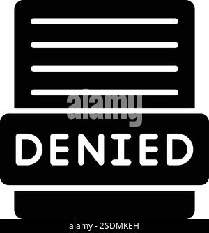 Denied Vector Icon Design Illustration Stock Vector