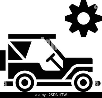 Jeep Service Vector Icon Design Illustration Stock Vector