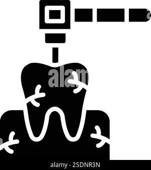 Dental Drill Vector Icon Design Illustration Stock Vector