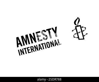 Rotated to left, Amnesty International Logo, Organization, Logo Stock Photo