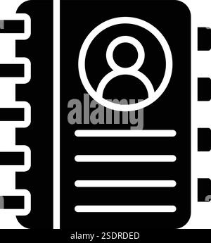 Adress Book Vector Icon Design Illustration Stock Vector