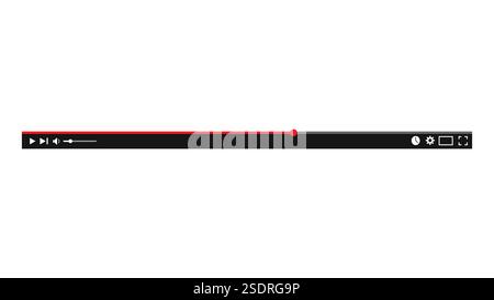 Video player control bar. Stock Vector