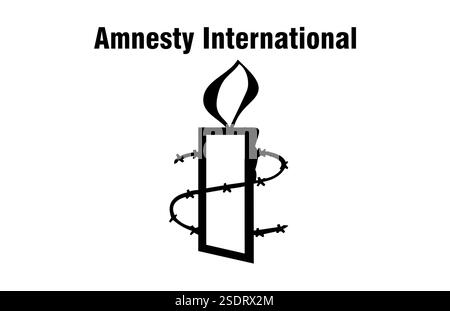 Amnesty International Emblem, Organization, Logo Stock Photo