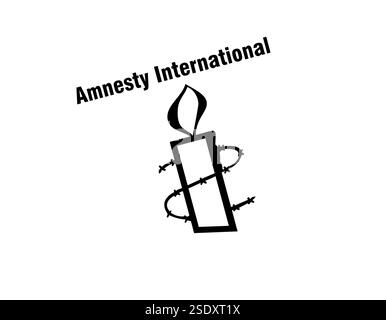 Rotated to left, Amnesty International Emblem, Organisation, Logo Stock Photo