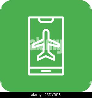 Airplane Mode Vector Icon Design Illustration Stock Vector