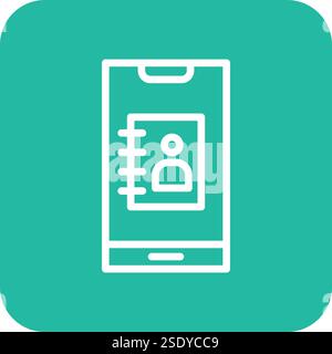 Contacts Vector Icon Design Illustration Stock Vector