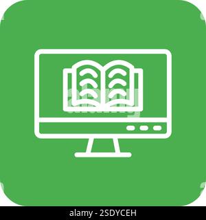 Online learning Vector Icon Design Illustration Stock Vector