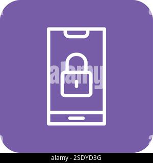 Lock Vector Icon Design Illustration Stock Vector
