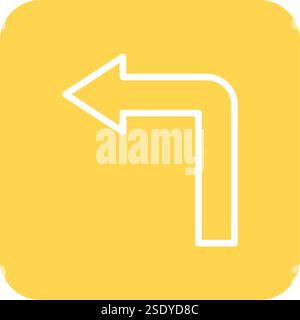 Turn left Vector Icon Design Illustration Stock Vector