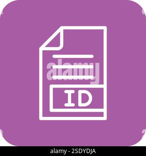 ID Vector Icon Design Illustration Stock Vector