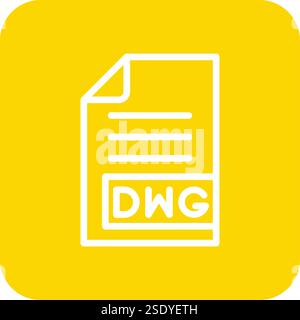 DWG Vector Icon Design Illustration Stock Vector