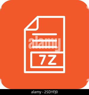 7Z Vector Icon Design Illustration Stock Vector