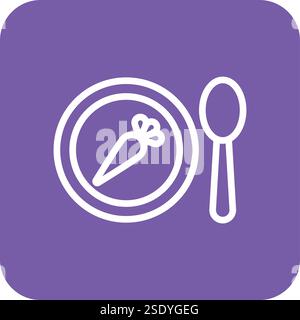 Plate Vector Icon Design Illustration Stock Vector