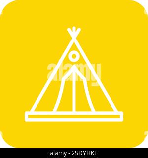 Camping tent Vector Icon Design Illustration Stock Vector