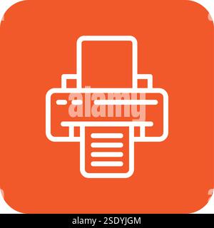 Printer Vector Icon Design Illustration Stock Vector